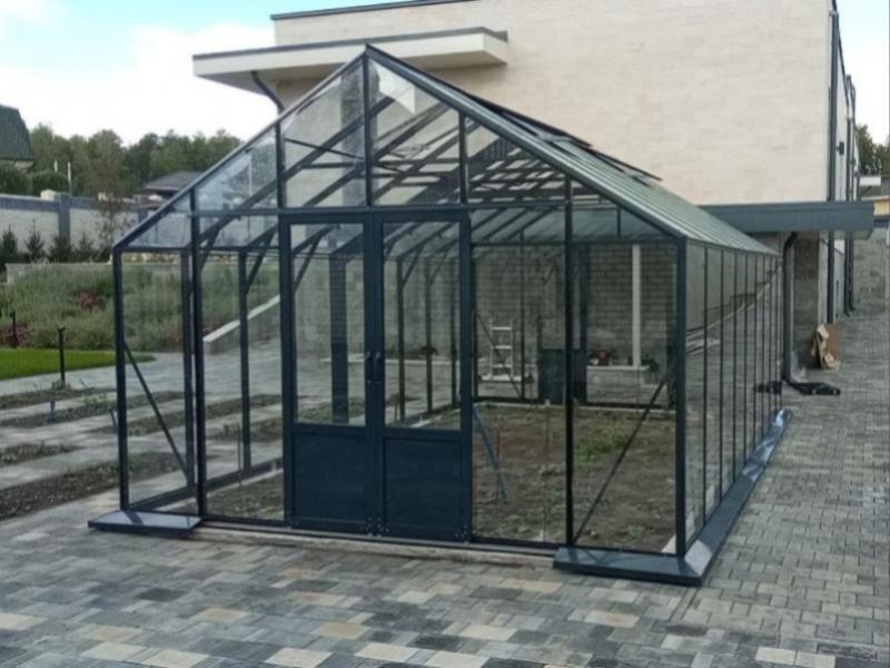 Алюминиевая теплица Ботаника в цвете графит